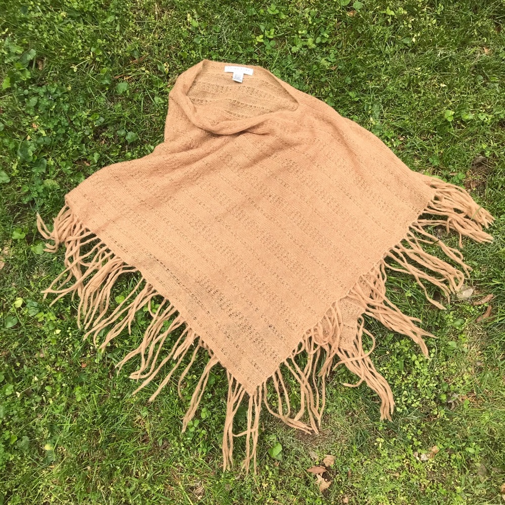 Trina Turk Camel Poncho: New Condition!